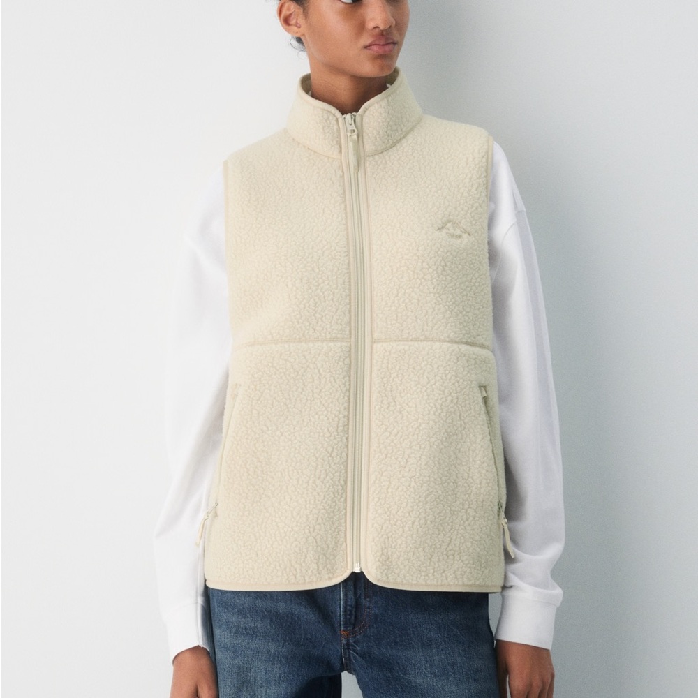 TNA Cream Fleece Vest